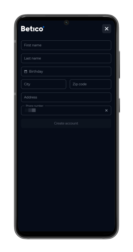 sign up betico casino